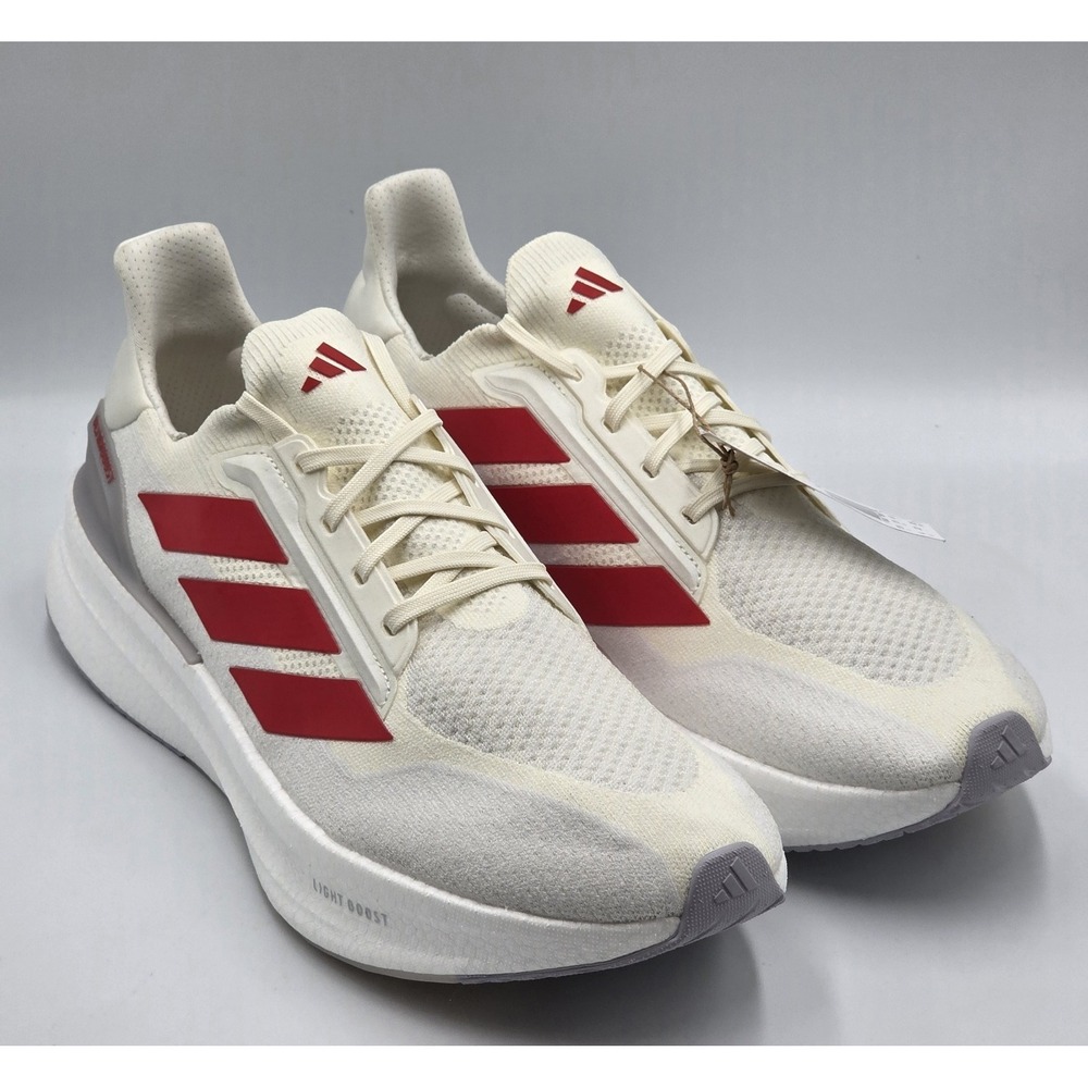 Adidas Ultraboost 5X Running Shoes Off White Scarlet Men's Size 14 JS1928 NEW